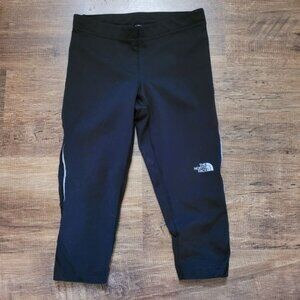 The North Face small Athletic Compression Leggings Crop Cropped Capri Black Gym
